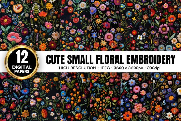 Cute Small Flowers Embroidery Patterns